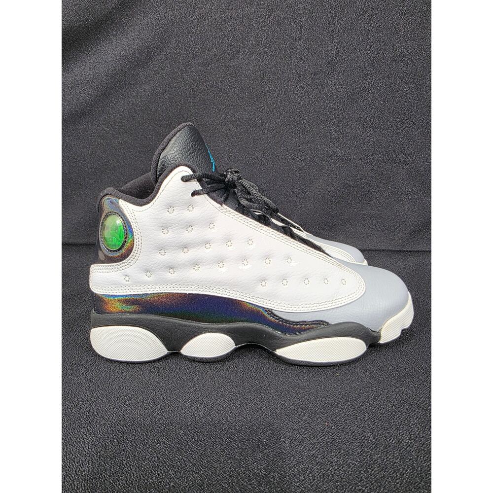 Nike Air Jordan 13 Retro Barons White Black Teal Big Kids Size 6Y